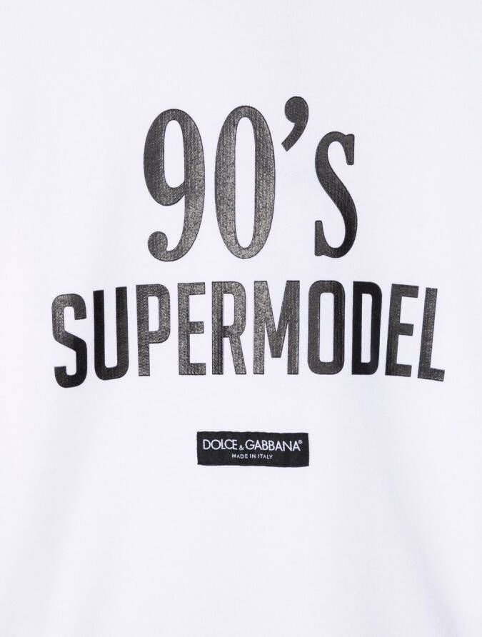 Dolce & Gabbana Kids Sweater met tekst Wit