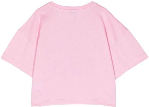 Dolce & Gabbana Kids T-shirt met geborduurd logo Roze