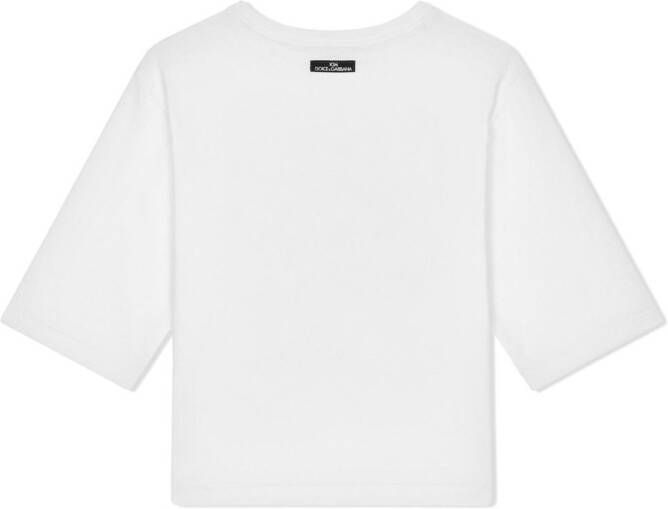 Dolce & Gabbana Kids T-shirt met print Wit