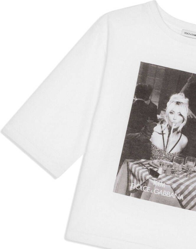Dolce & Gabbana Kids T-shirt met print Wit