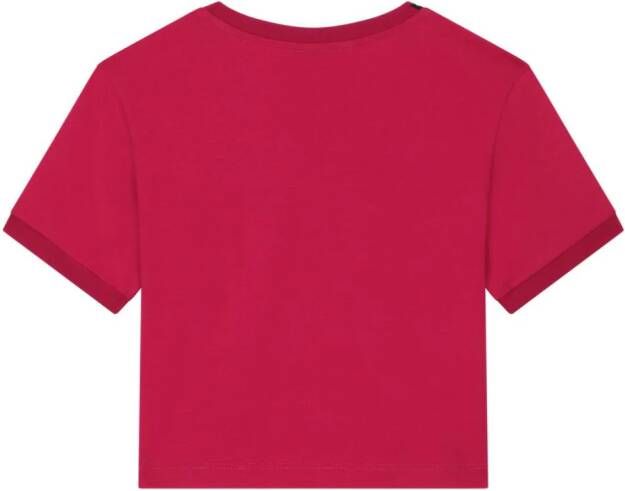 Dolce & Gabbana Kids T-shirt met logo van stras Rood