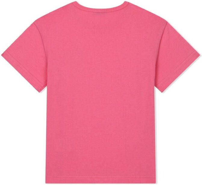 Dolce & Gabbana Kids Katoenen T-shirt met logo Roze