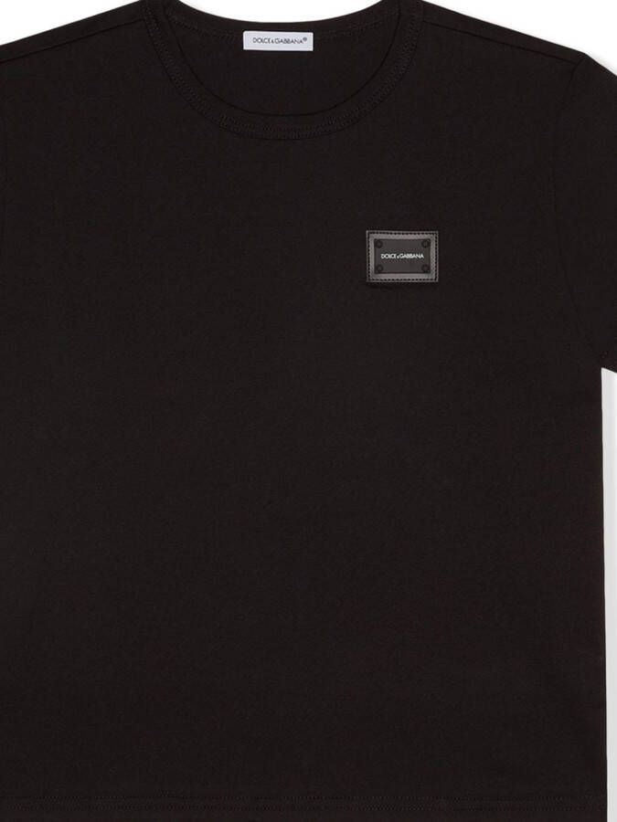 Dolce & Gabbana Kids T-shirt met logopatch Zwart