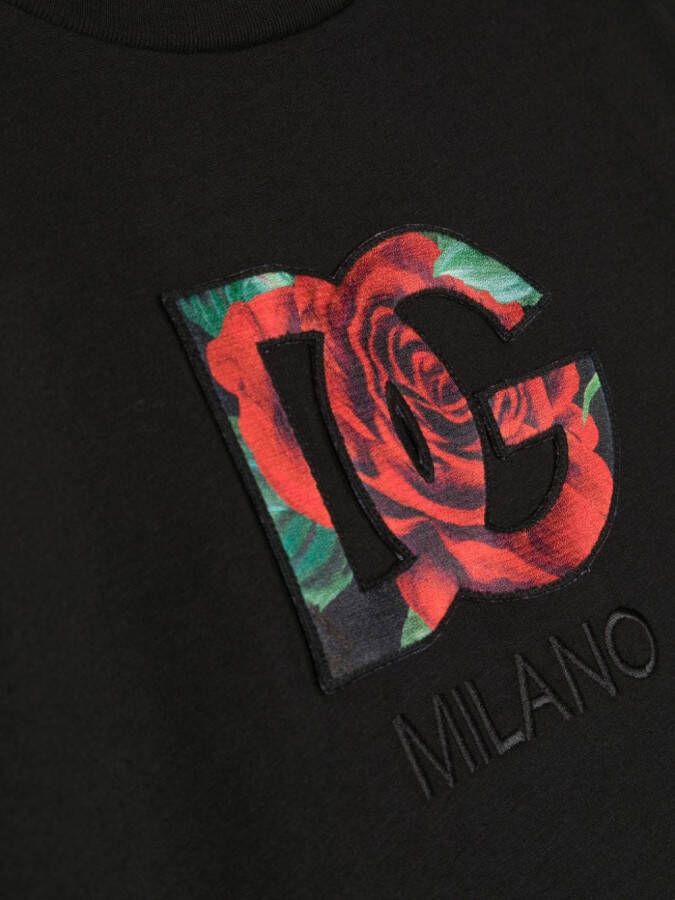 Dolce & Gabbana Kids T-shirt met logopatch Zwart