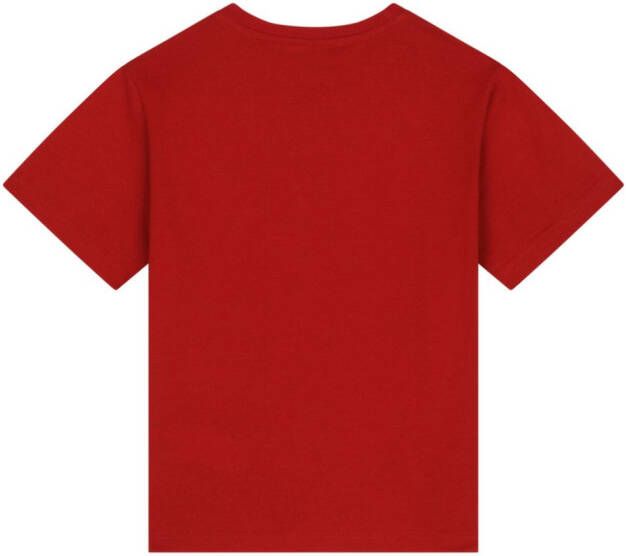 Dolce & Gabbana Kids T-shirt met logoplakkaat Rood