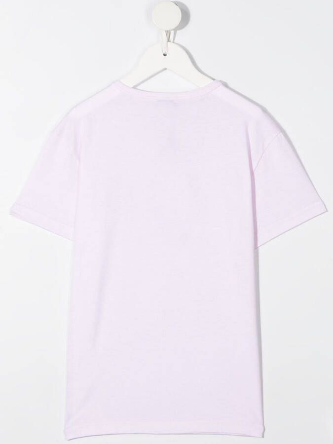 Dolce & Gabbana Kids T-shirt met logoplakkaat Roze
