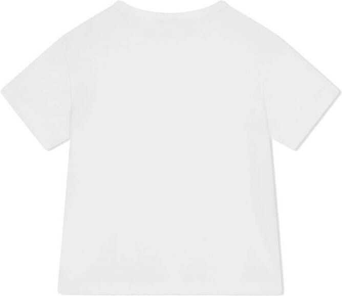 Dolce & Gabbana Kids Katoenen T-shirt met logo Wit