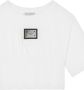 Dolce & Gabbana Kids Cropped T-shirt met logo-label Wit - Thumbnail 3