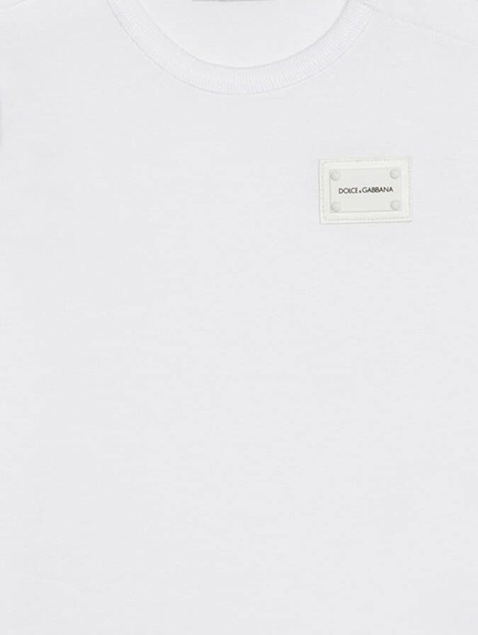 Dolce & Gabbana Kids logo plaque T-shirt Wit