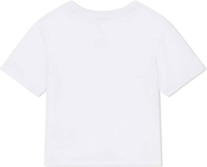 Dolce & Gabbana Kids Katoenen T-shirt met logo Wit