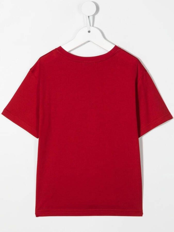 Dolce & Gabbana Kids T-shirt met logoprint Rood