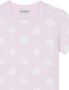Dolce & Gabbana Kids Katoenen T-shirt met logo Roze - Thumbnail 3