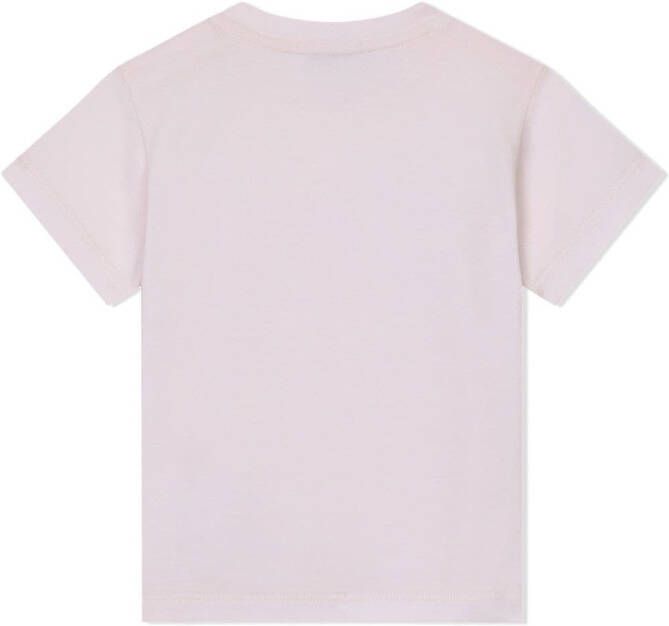 Dolce & Gabbana Kids Katoenen T-shirt met luipaardprint Roze