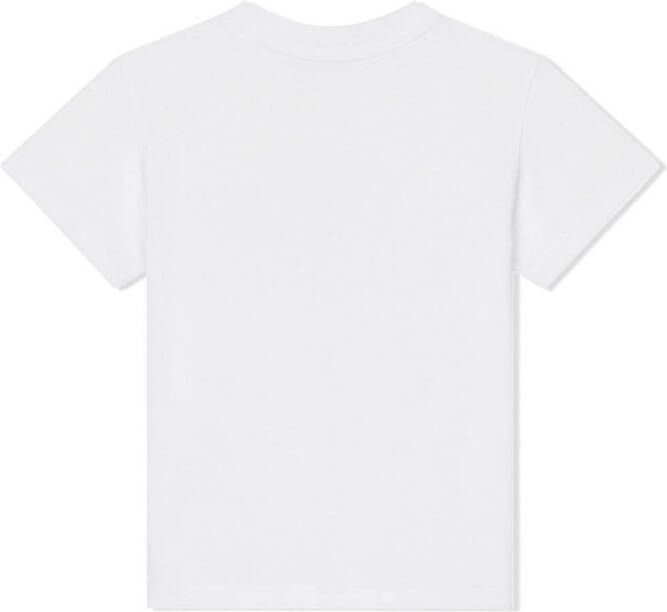 Dolce & Gabbana Kids Katoenen T-shirt met logo Wit