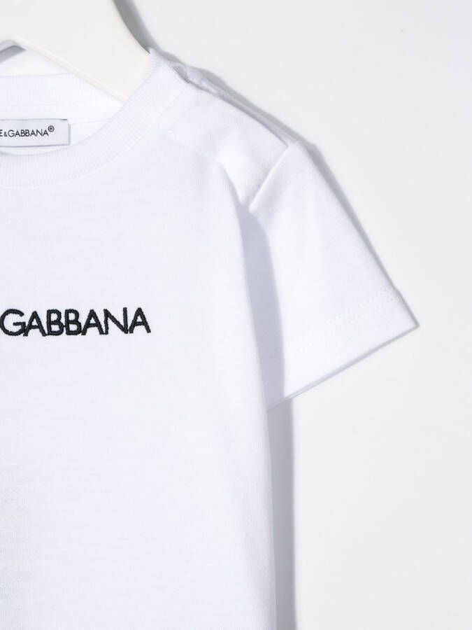 Dolce & Gabbana Kids T-shirt met logoprint Wit