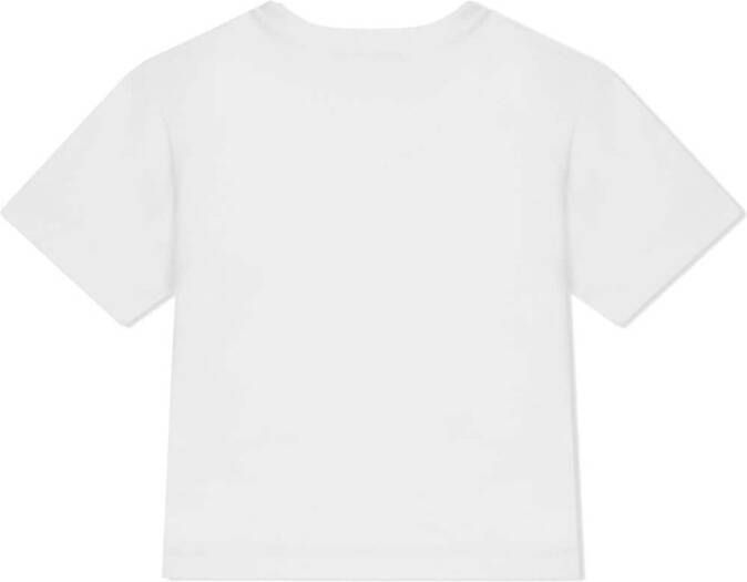 Dolce & Gabbana Kids T-shirt met borduurwerk Wit