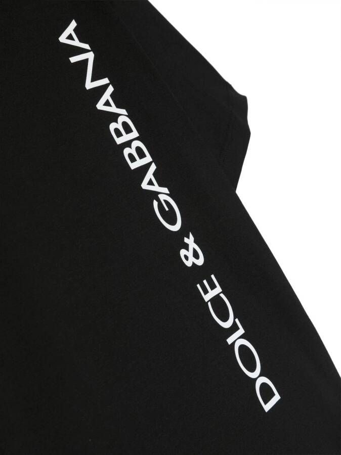 Dolce & Gabbana Kids T-shirt met logoprint Zwart