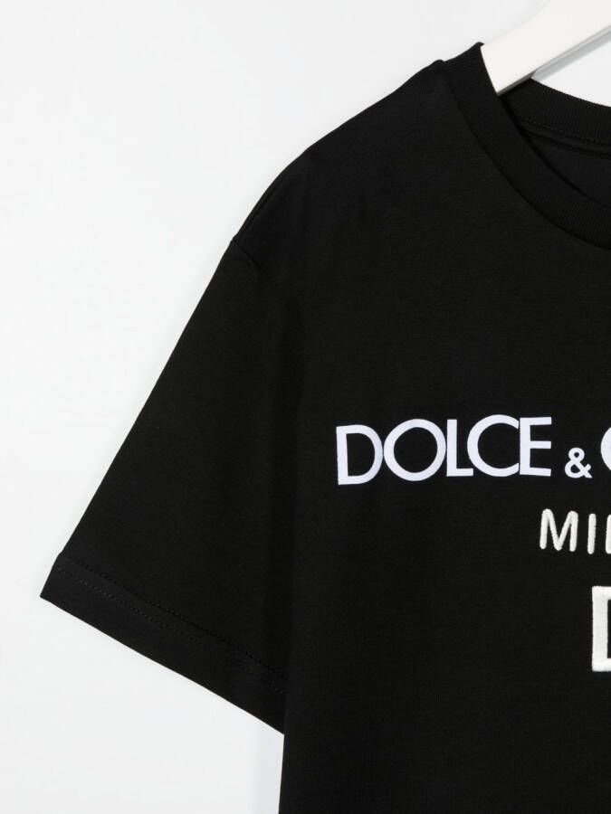 Dolce & Gabbana Kids T-shirt met borduurwerk Zwart
