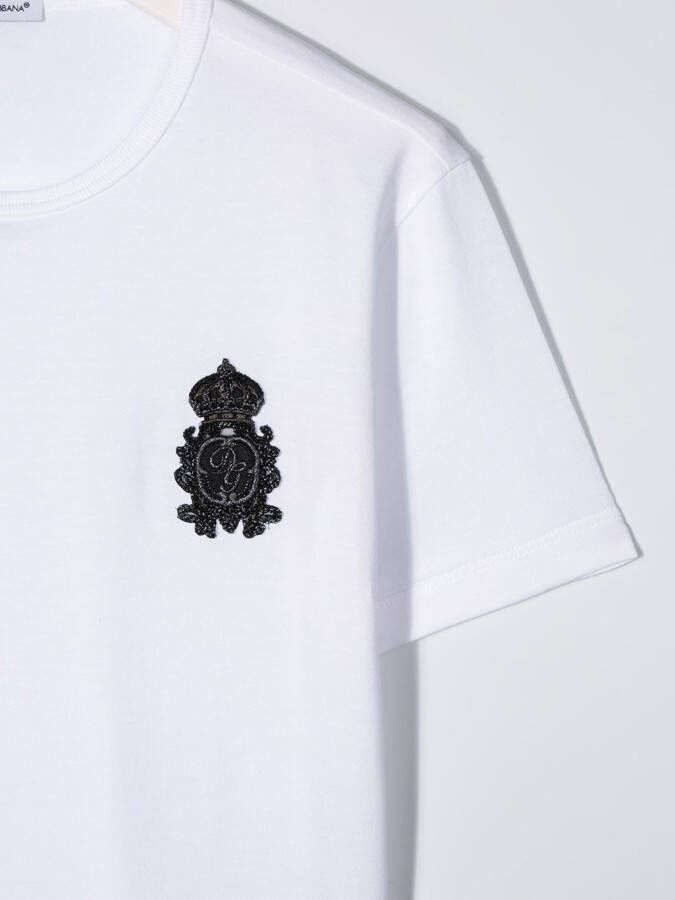 Dolce & Gabbana Kids T-shirt met patch Wit
