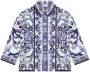 Dolce & Gabbana Kids Popeline shirt met print Blauw - Thumbnail 3