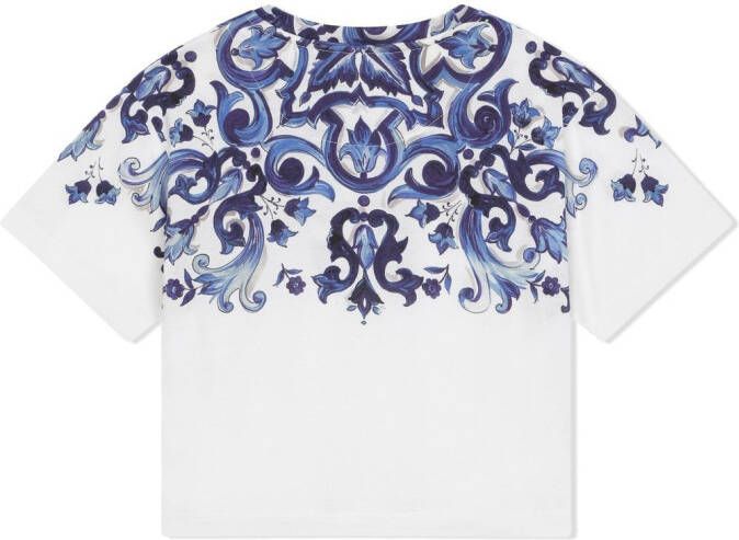 Dolce & Gabbana Kids T-shirt met print Blauw