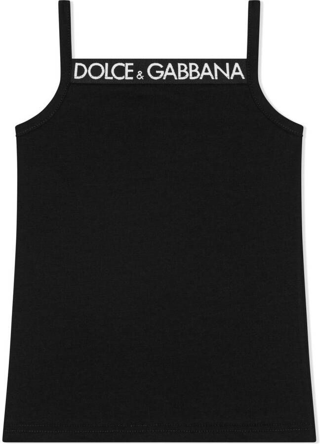 Dolce & Gabbana Kids Tanktop met logoprint Zwart