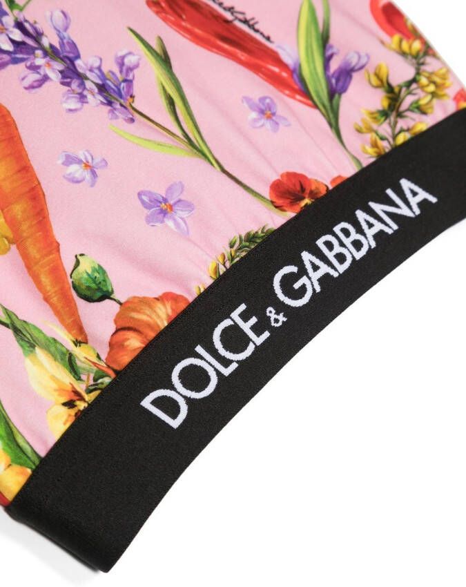 Dolce & Gabbana Kids Top met bloemenprint Roze