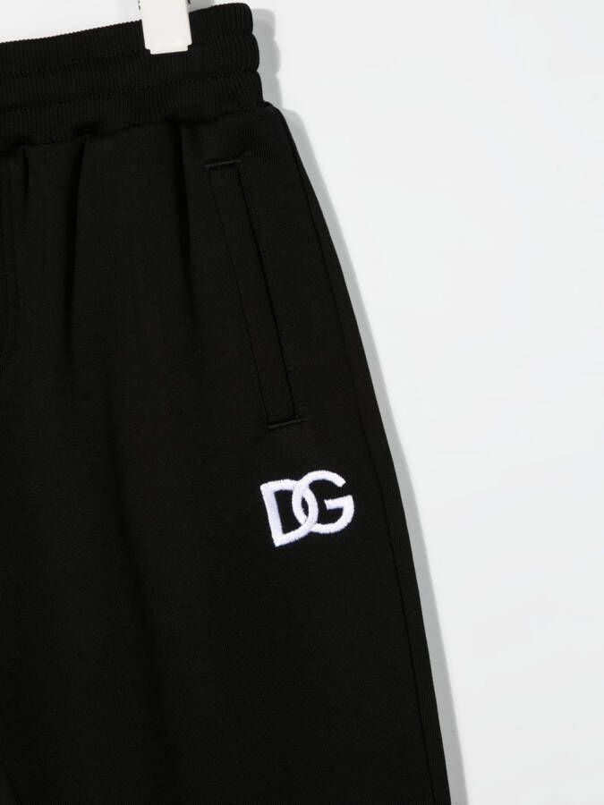 Dolce & Gabbana Kids Trainingsbroek met geborduurd logo Zwart