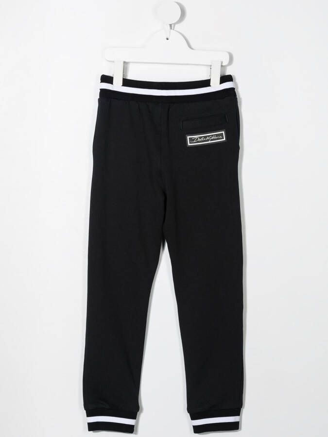 Dolce & Gabbana Kids Trainingsbroek met logopatch Blauw