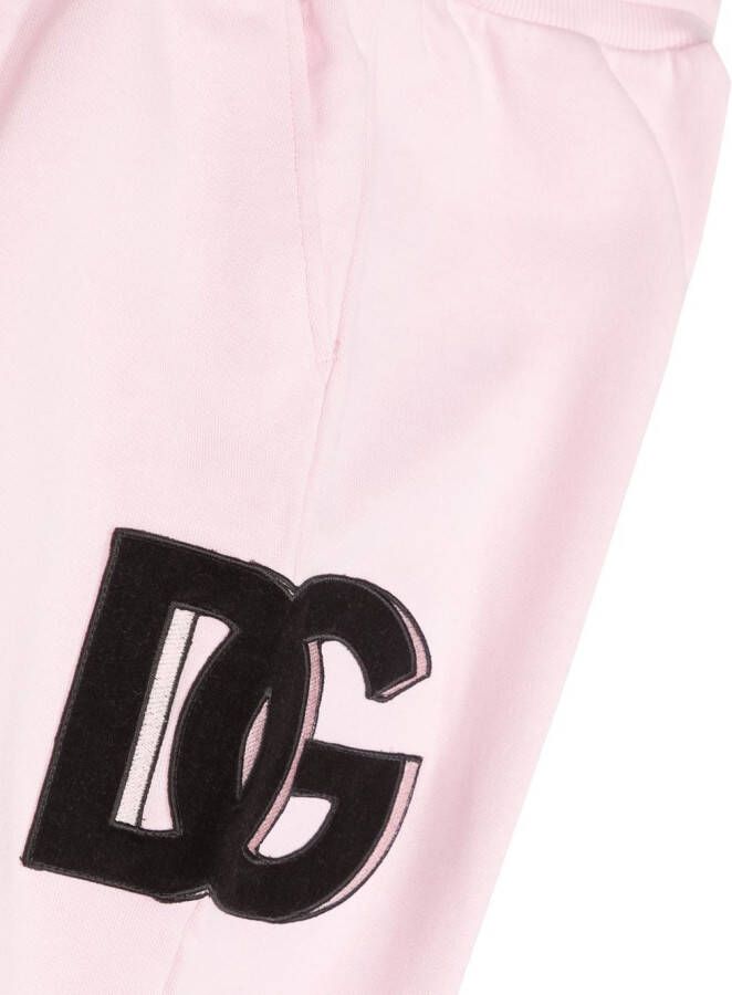 Dolce & Gabbana Kids Trainingsbroek met logopatch Roze