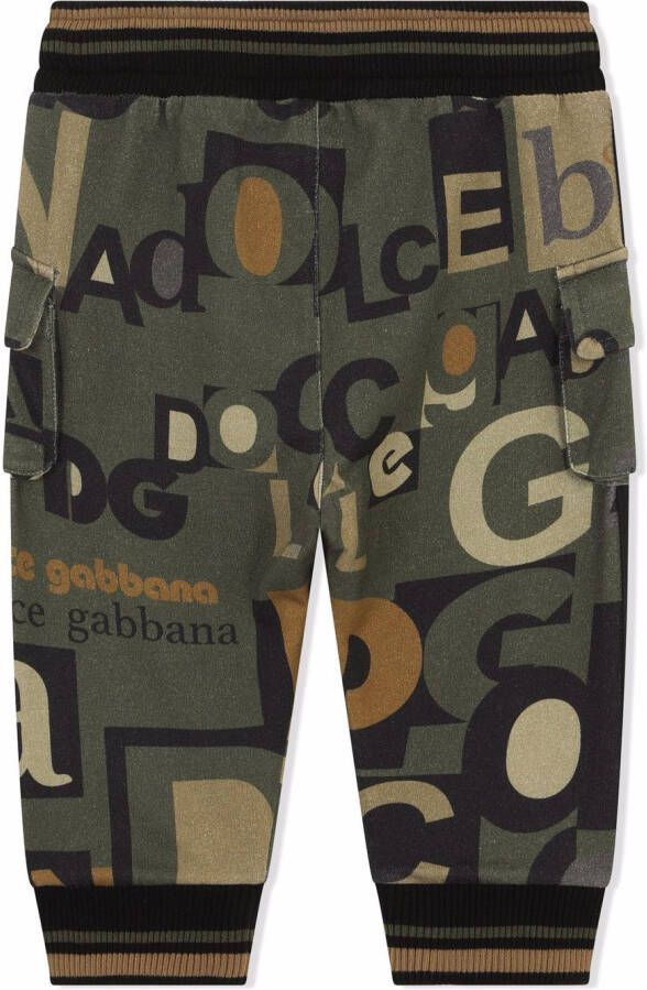 Dolce & Gabbana Kids Trainingsbroek met logoprint Groen