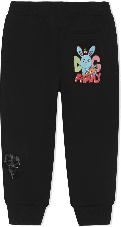 Dolce & Gabbana Kids Trainingsbroek met trekkoord Zwart