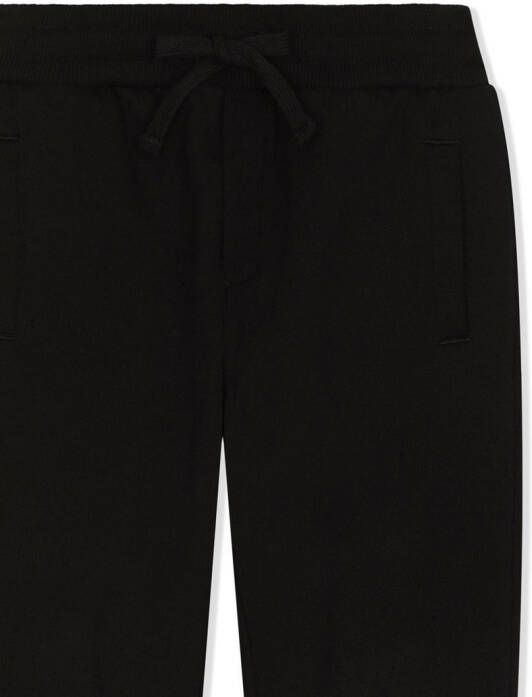 Dolce & Gabbana Kids Trainingsbroek met trekkoord Zwart