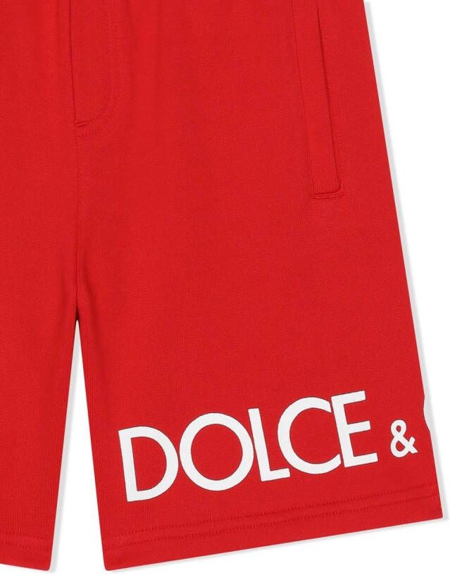 Dolce & Gabbana Kids Trainingsshorts met logoprint Rood
