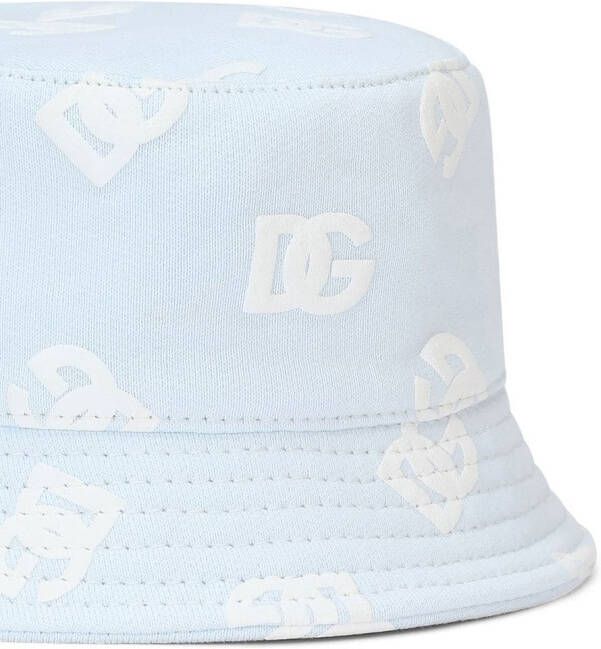 Dolce & Gabbana Kids Vissershoed met DG-logo Blauw