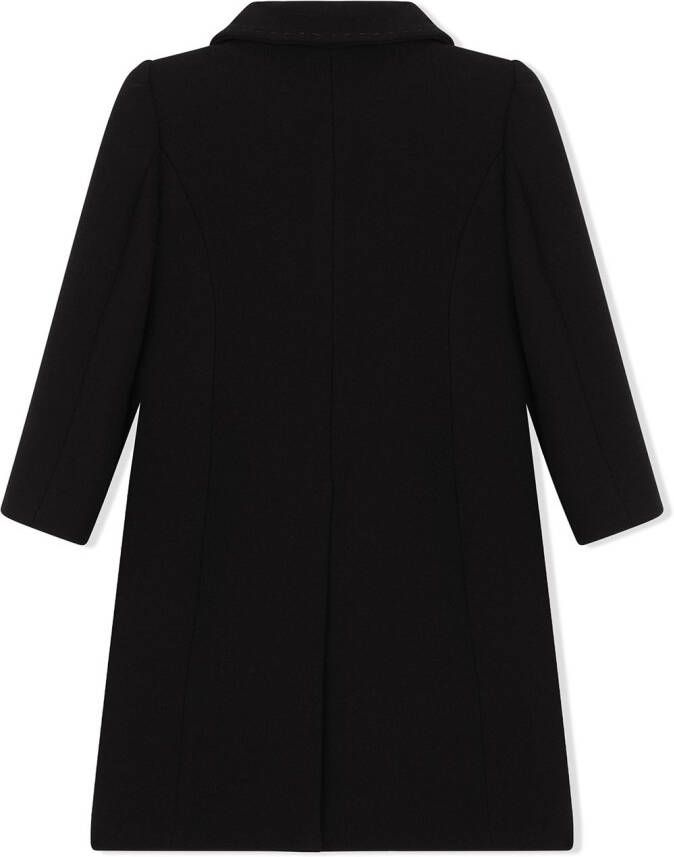 Dolce & Gabbana Kids Wollen mantel Zwart