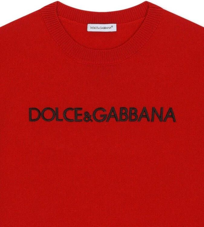 Dolce & Gabbana Kids Wollen trui Rood