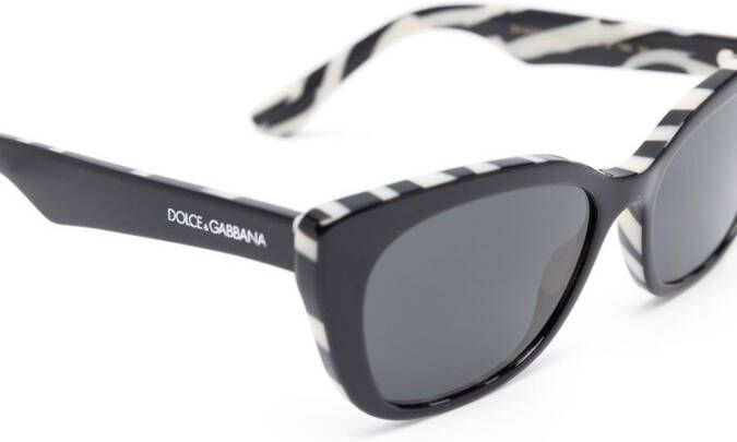 Dolce & Gabbana Kids Zonnebril met cat-eye montuur Zwart