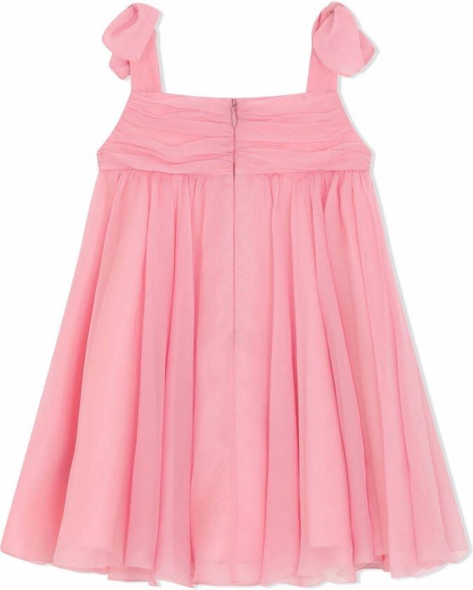 Dolce & Gabbana Kids Zijden jurk Roze