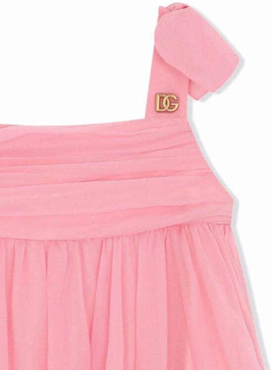 Dolce & Gabbana Kids Zijden jurk Roze