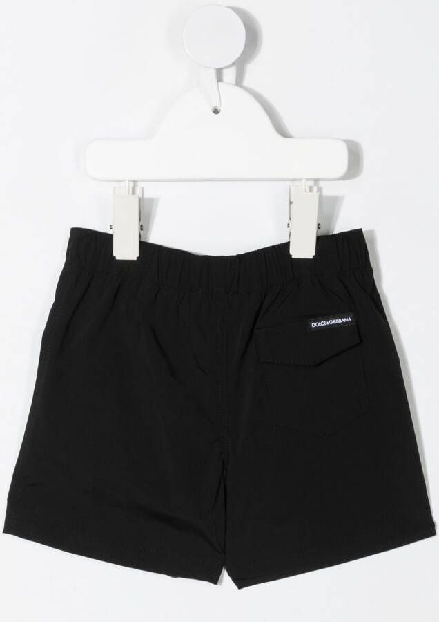 Dolce & Gabbana Kids Zwembroek met logopatch Zwart