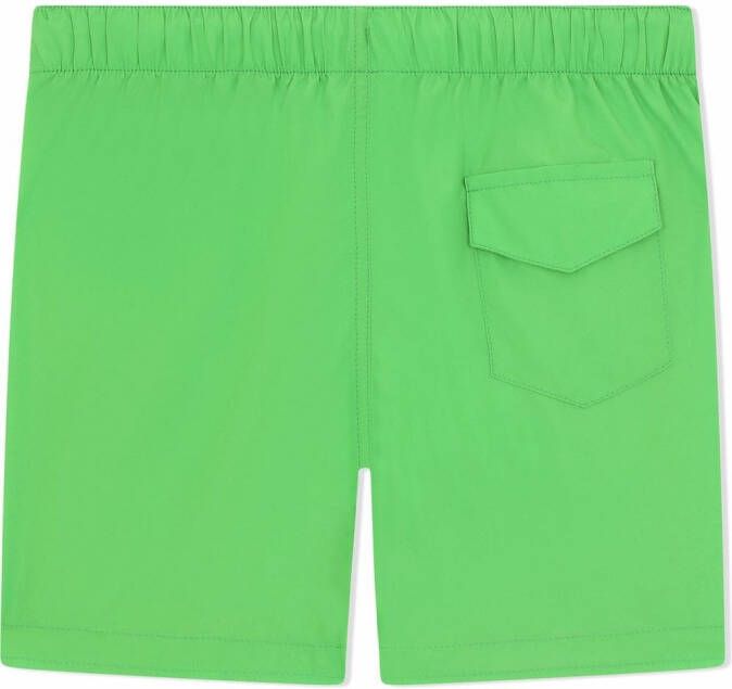 Dolce & Gabbana Kids Zwembroek met logo Groen