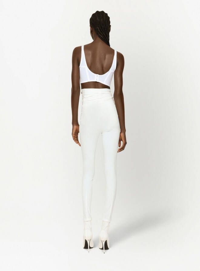 Dolce & Gabbana KIM DOLCE&GABBANA korset top met kralen Wit