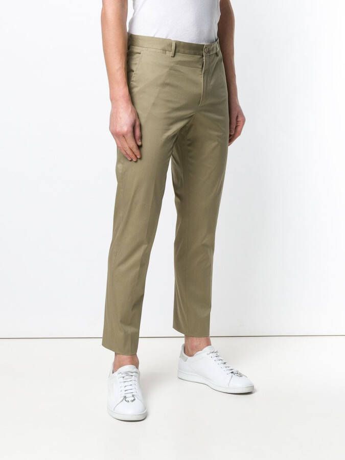 Dolce & Gabbana Chino met logo-label Groen