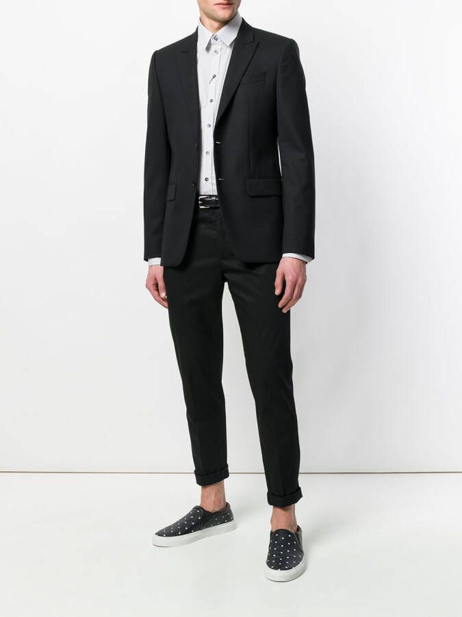 Dolce & Gabbana Chino met logo-label Zwart