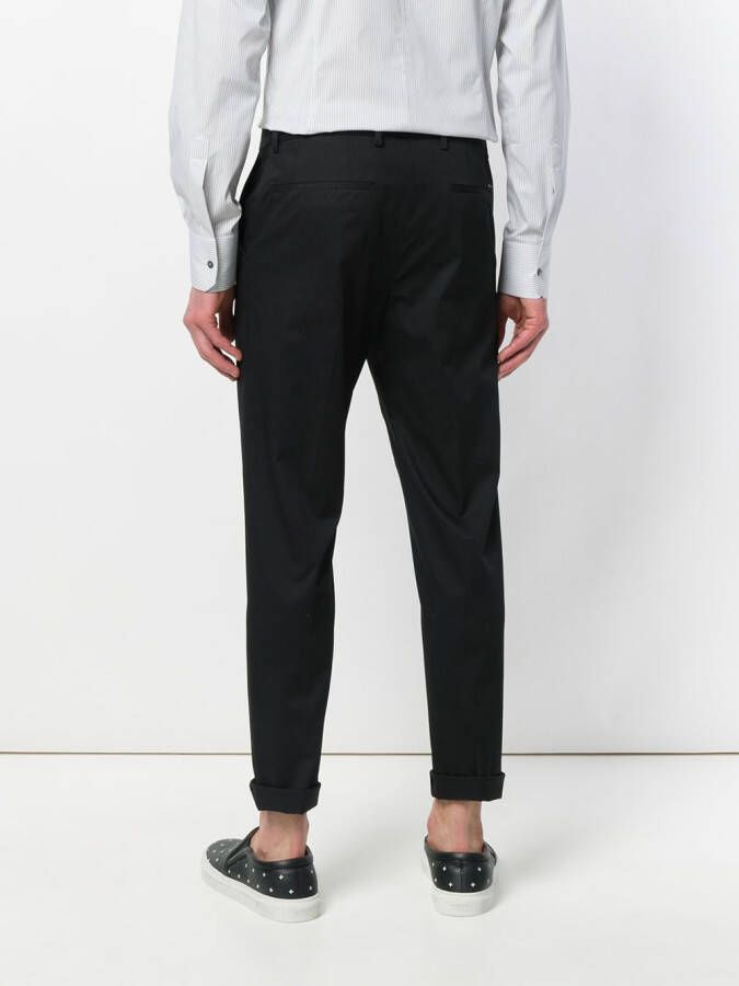 Dolce & Gabbana Chino met logo-label Zwart