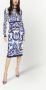 Dolce & Gabbana Jurk met Majolica-print Blauw - Thumbnail 2
