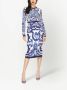 Dolce & Gabbana Jurk met Majolica-print Blauw - Thumbnail 3
