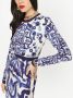 Dolce & Gabbana Jurk met Majolica-print Blauw - Thumbnail 5
