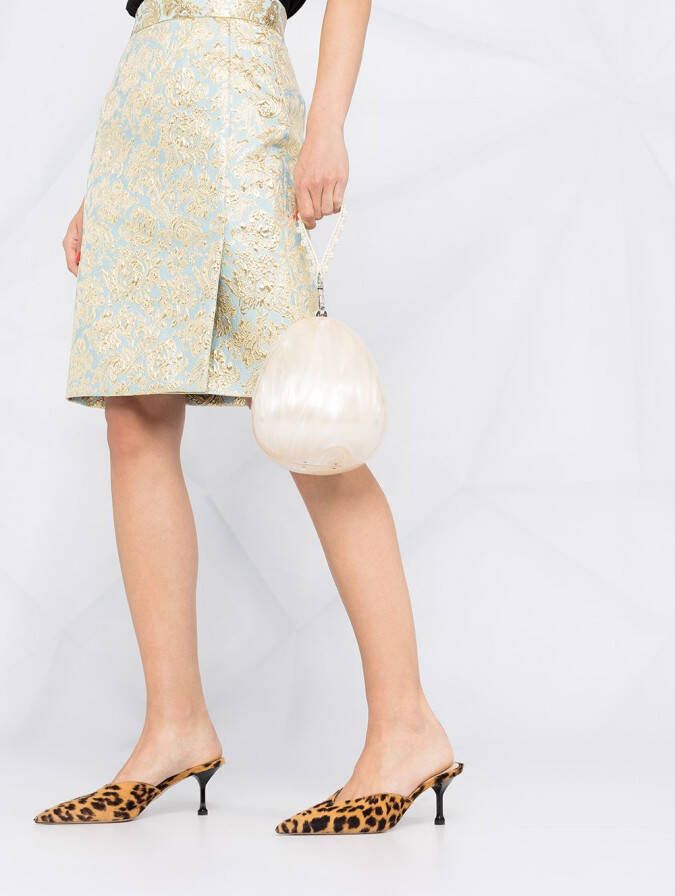 Dolce & Gabbana Kokerrok met fleur de lis patroon Blauw
